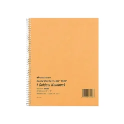 National Brand Brown Board Cover 1-Subject Notebooks, 8" x 10", Narrow Ruled, 80 Sheets, Brown (RED33008)