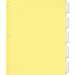 Office Essentials Insertable Paper Dividers, 5 Tabs, Clear (11466)