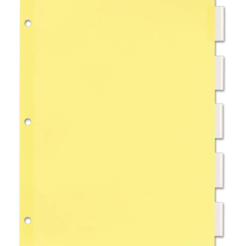 Office Essentials Insertable Paper Dividers, 5 Tabs, Clear (11466)