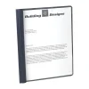 Oxford Clear Front Report Covers with Fasteners, Dark Blue (55838)
