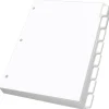Oxford Custom Label Dividers, Self-Stick Tab Labels, 8-Tab, Letter, White, 25 Sets