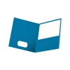 Oxford 2-Pocket Presentation Folders, Light Blue, 25/Box (OXF 57501)