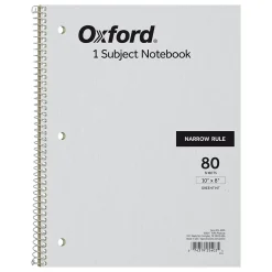 Oxford 1-Subject Notebooks, 8" x 10", Narrow Ruled, 80 Sheets, Kraft (25-403R)