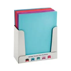 Oxford Twisted 2 Pocket Portfolio Folders, Assorted Colors (OXF 52074)
