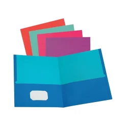 Oxford Twisted 2 Pocket Portfolio Folders, Assorted Colors (OXF 52074)