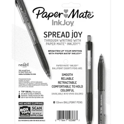 Paper Mate InkJoy 300RT Retractable Ballpoint Pen, Medium Point, Black Ink, 8/Pack (1781565/1945920)