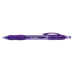 Paper Mate Profile Retractable Ballpoint Pen, Bold Point, Purple Ink, Dozen (35830)
