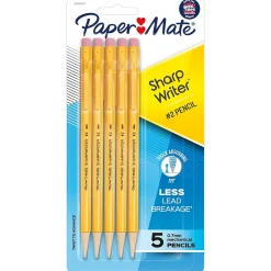 Paper Mate SharpWriter Mechanical Pencil, 0.7mm, #2 Medium Lead, 5/Pack (30376/2119640)