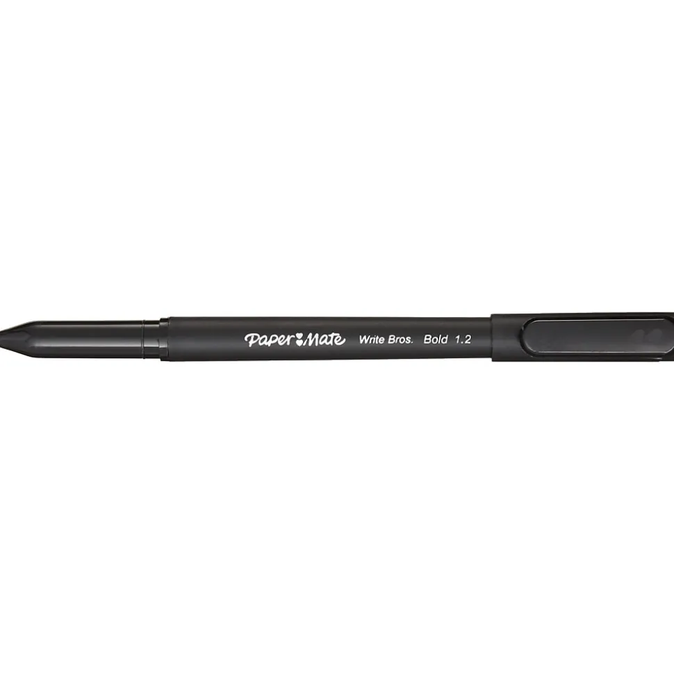 Paper Mate Write Bros. Ballpoint Pen, Bold Point, Black Ink, Dozen (2124520)
