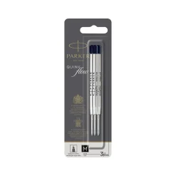 Parker Quinkflow Ballpoint Pen Refill, 0.7 mm, Medium Point, Black Ink, 3/Pack (2119151)