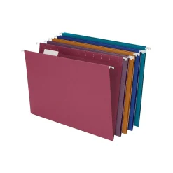 Pendaflex 100% Recycled Hanging File Folders, 1/5-Cut Tab, Letter Size, Assorted Colors, 20/Box (PFX 35117)