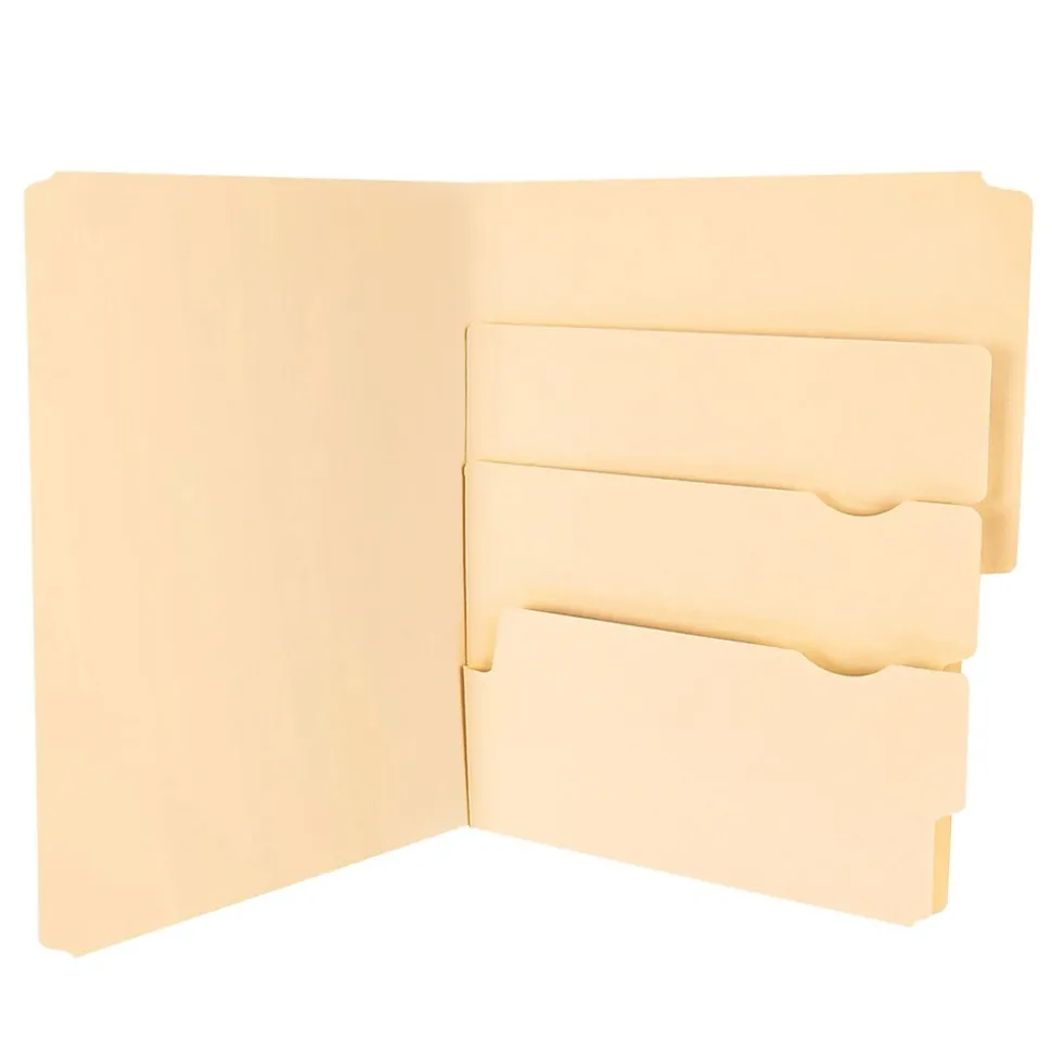 Pendaflex Divide It Up 4-Tab File Folder, Letter Size, Manila, 24/Pack (10770)