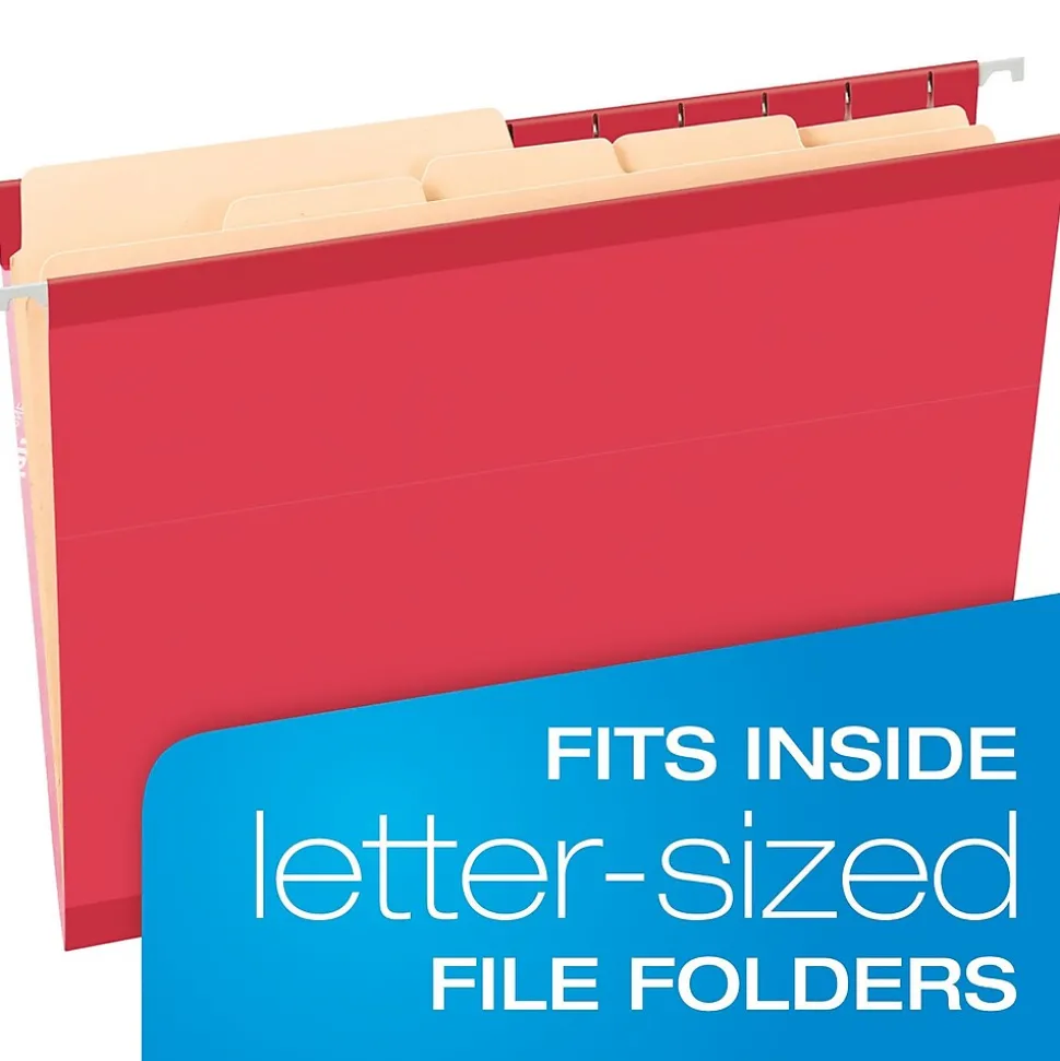 Pendaflex Divide It Up 4-Tab File Folder, Letter Size, Manila, 24/Pack (10770)