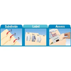 Pendaflex Divide It Up 4-Tab File Folder, Letter Size, Manila, 24/Pack (10770)