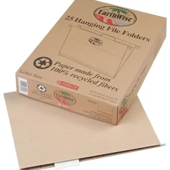 Pendaflex Earthwise Recycled Hanging File Folder, 5-Tab Tab, Letter Size, Natural, 25/Box (PFX 74542)