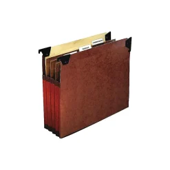 Pendaflex Hanging File Folders with Swing Hooks, 3-1/2" Expansion, Letter Size, Redrope, 5/Box (45422)