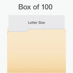 Pendaflex Heavy Duty File Folder, 1/3-Cut Tab, Letter Size, 100/Box (1007080)