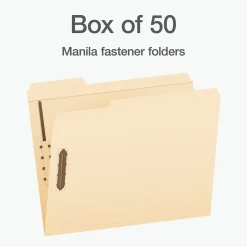 Pendaflex Heavy Duty File Folder, 1-Tab, Letter Size, Manila, 50/Box (1006994)