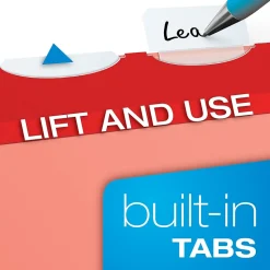 Pendaflex Ready-Tab Reinforced Hanging File Folder, 5-Tab, Letter Size, Red, 25/Box (42623)