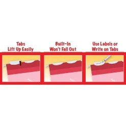 Pendaflex Ready-Tab Reinforced Recycled Hanging File Folder, 2" Expansion, 5-Tab Tab, Letter Size, Green, 20/Box (42701)