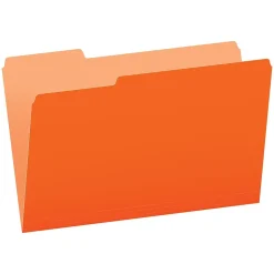 Pendaflex Recycled File Folder, 1/3-Cut Tab, Legal Size, Orange, 100/Box (43501/3ORA)