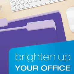 Pendaflex Recycled File Folder, 1/3-Cut Tab, Legal Size, Violet, 100/Box (43501/3VIO)