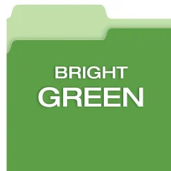 Pendaflex Recycled File Folder, 1/3-Cut Tab, Letter Size, Bright Green, 100/Box (42101/3BGR)