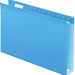 Pendaflex Reinforced 2" Extra Capacity Hanging Folders, Legal, Blue, 25/Box