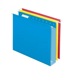 Pendaflex Reinforced Hanging File Folders, 2" Expansion, Letter Size, Assorted Color, 12/Box (PFX D99973)
