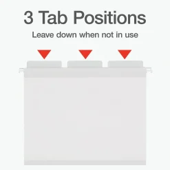 Pendaflex Standard Reinforced Hanging File Folder, 6-Tab, Letter, White, 20/Box (1006985)