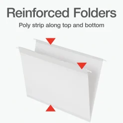 Pendaflex Standard Reinforced Hanging File Folder, 6-Tab, Letter, White, 20/Box (1006985)