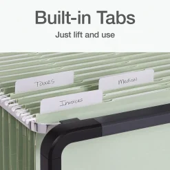 Pendaflex Standard Reinforced Hanging File Folder, 3-Tab, Letter, Sage green, 20/Box (1009463)