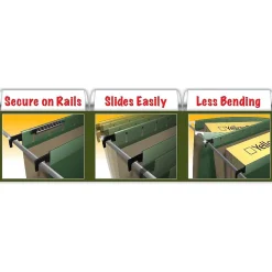 Pendaflex SureHook Reinforced Hanging File Folders, 5-Tab, Letter Size, Red, 20/Box (PFX 6152 1/5 RED)