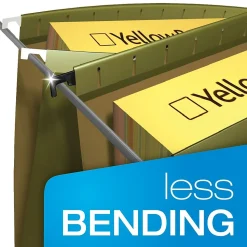 Pendaflex SureHook® 5-Tab Hanging File Folders, Letter Size, Green, 20/Box (6152 1/5)