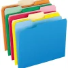 Pendaflex Two-Tone File Folders, 1/3 Cut Top Tab, Letter, Assorted Colors, 100/Box (152 1/3 ASST)