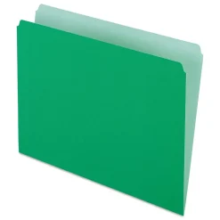 Pendaflex Two-Tone Recycled File Folder, Straight Cut, Letter Size, Bright Green, 100/Box (PFX 152 BGR)