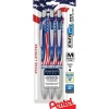 Pentel EnerGel RTX Gel Pen, Medium Tip, Black Ink, 3/Pack (BL77USABP3A)