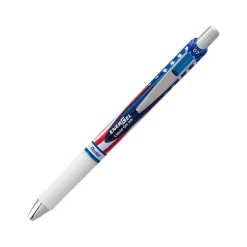 Pentel EnerGel USA Flag Retractable Gel Pen, Medium Point, 0.7mm, Black Ink (BL77USAA-STP)