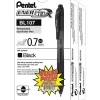 Pentel EnerGel-X Retractable Roller Gel Pens, Medium Point, Black Ink, 24/Pack (BL107ASW2)