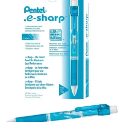 Pentel e-sharp Mechanical Pencil, 0.5mm, #2 Medium Lead, Dozen (AZ125S)