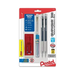 Pentel GraphGear 500 Mechanical Pencil, 0.7mm, #2 Medium Lead, 2/Pack (PG527LEBP2)
