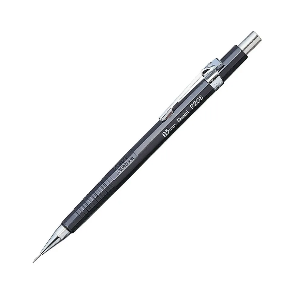 Pentel Sharp Mechanical Pencil, 0.5mm, #2 Medium Lead, 2/Pack (P205BP2-K6)
