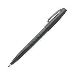 Pentel Sign Felt Pens, Fine Point, Black Ink, Dozen (S520-A)