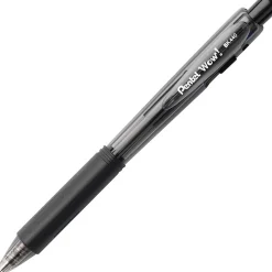 Pentel® WOW® Retractable Ballpoint Pens Bonus Pack, Medium Point, Black Ink, 36/Pack (BK440ASWUSS)