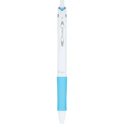 Pilot Acroball PureWhite Advanced Ink Retractable Ballpoint Pens, 0.7 mm, Fine Point, Black Ink, Dozen (31850)