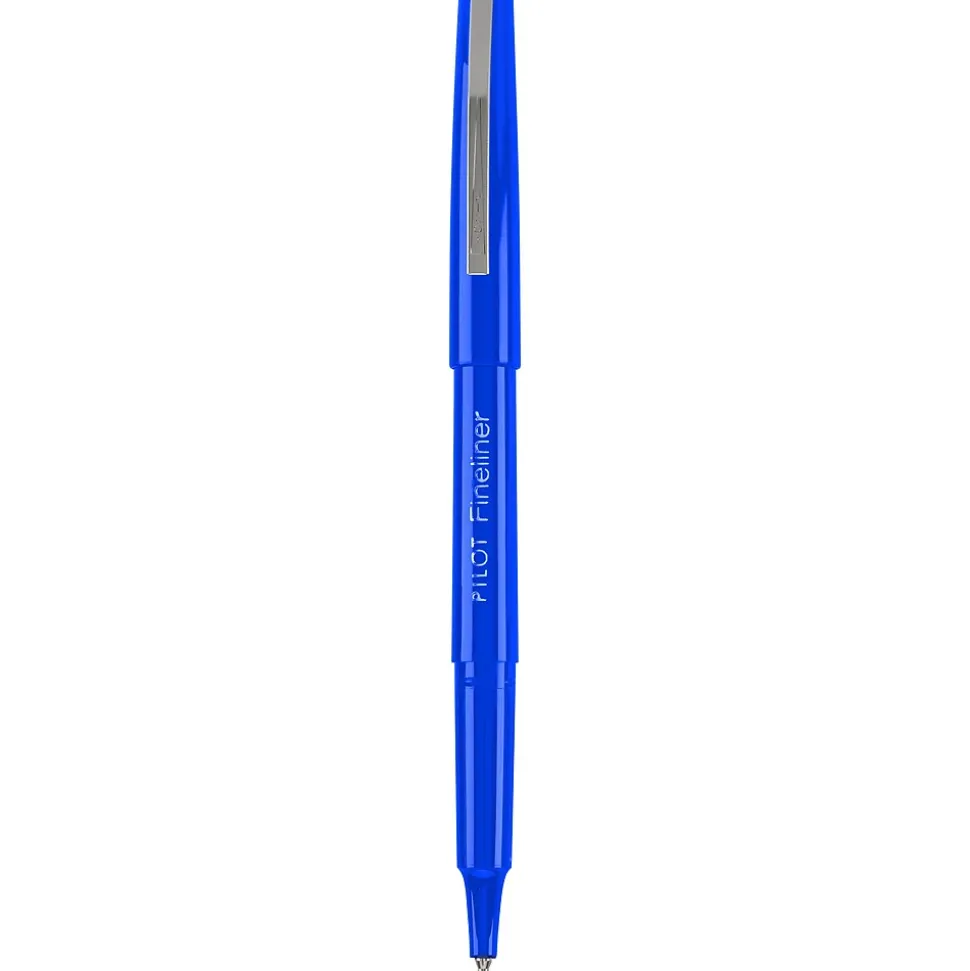 Pilot Fineliner Marker Pens, Fine Point, Blue Ink, Dozen (11014)