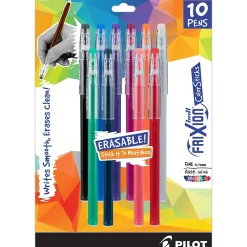 Pilot FriXion Ball ColorSticks Erasable Gel Pens, Fine Point, 0.7mm, Assorted Ink, 10/Pack (32454)