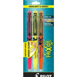 Pilot FriXion Light Erasable Highlighters, Chisel Tip, Assorted Ink, 3/Pack (46507)