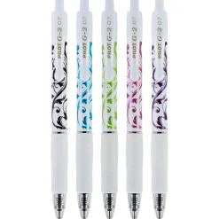 Pilot G2 Fashion Collection Retractable Gel Pens, Fine Point, Assorted Ink, 5/Pack (31392)