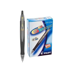 Pilot G6 Retractable Gel Pens, Fine Point, Black Ink, Dozen (31401)